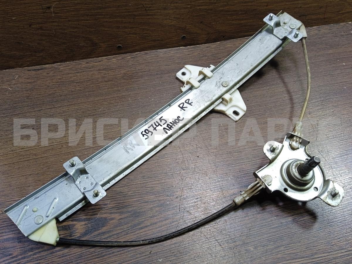 Стеклоподъемник механический (ручной) правый задний для Шевроле Ланос