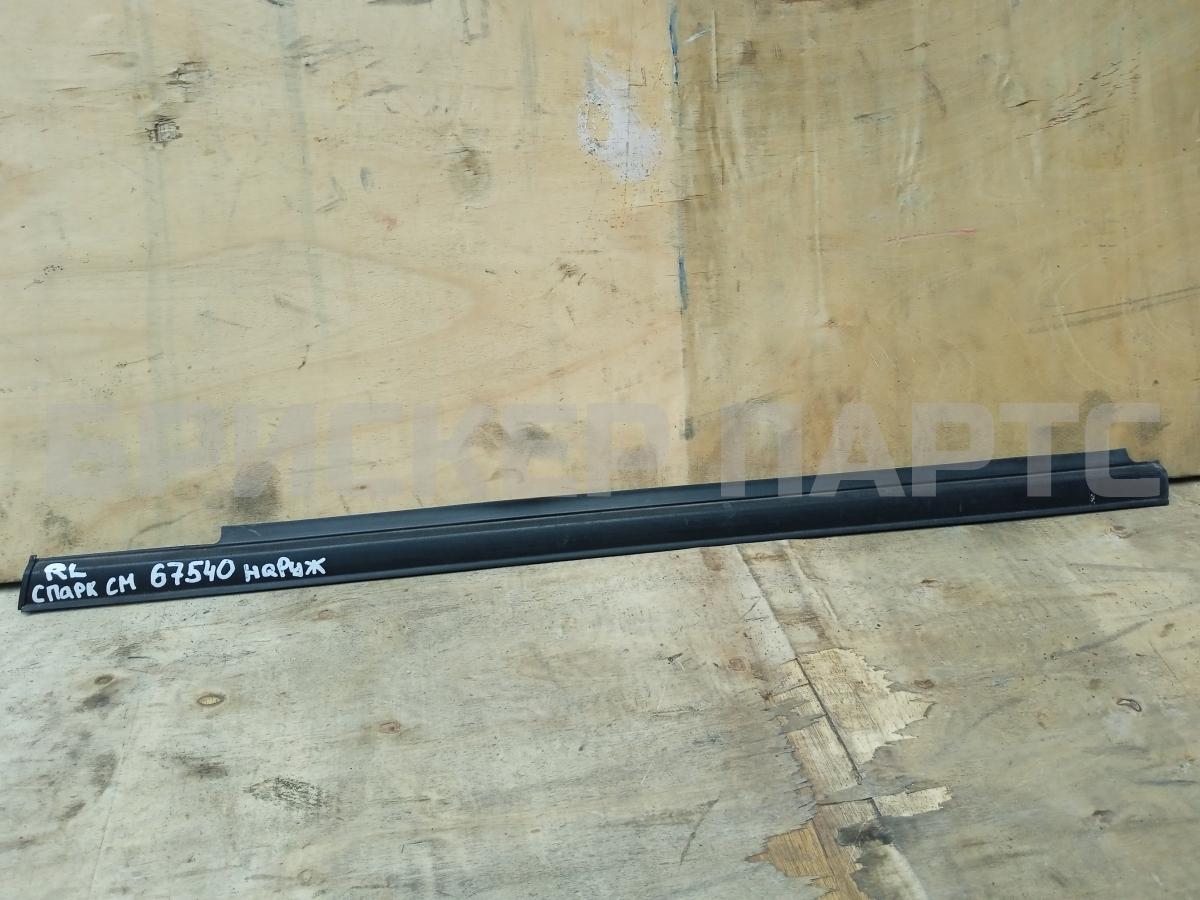 Уплотнитель, молдинг стекла двери задней левой (бархотка) для Шевроле Спарк 3 поколение