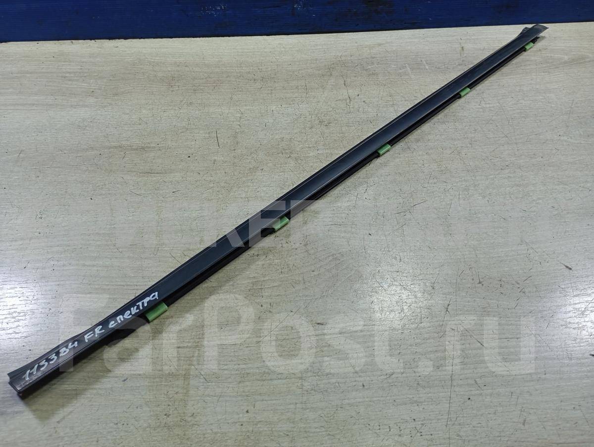 Уплотнитель, молдинг стекла двери передней правой (бархотка) для Киа Шума 2 поколение 0K2A1-58810