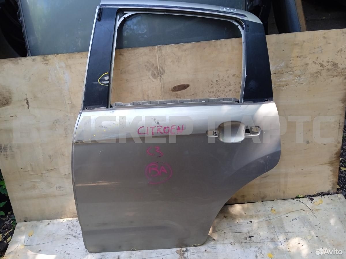 Дверь задняя левая для Ситроен С3 2 поколение A51