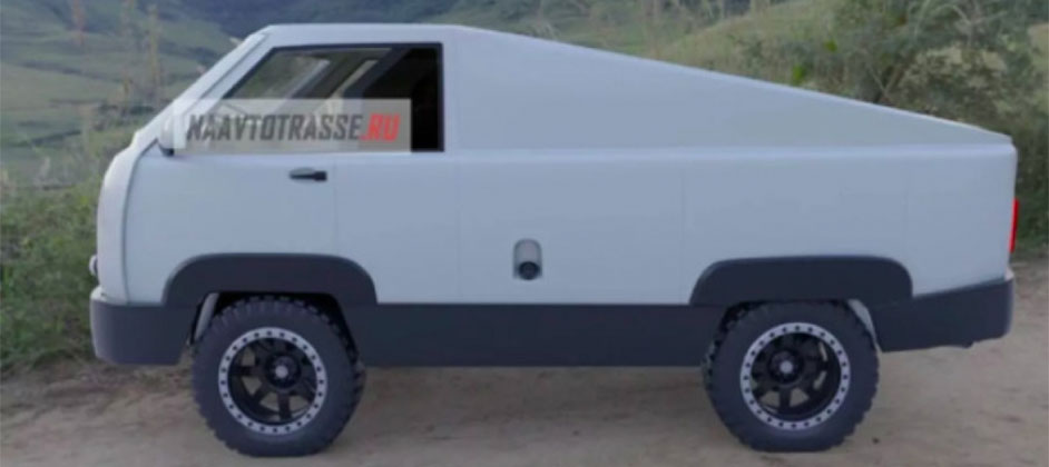 Показаны фоторендеры УАЗ «Буханка» образца 2022-2023 в стиле Cybertruck Показаны фоторендеры УАЗ «Буханка» образца 2022-2023 в стиле Cybertruck