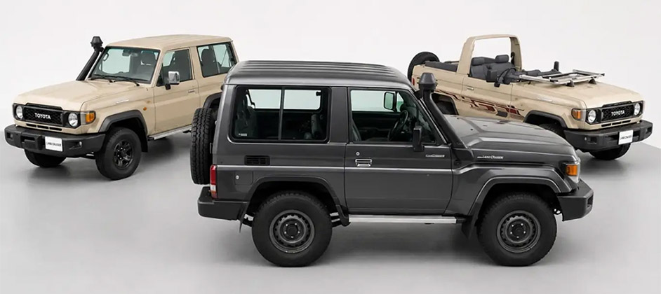 Toyota Land Cruiser 70 SWB: база 2310 мм, дизель 4,2 л и бензиновый V6