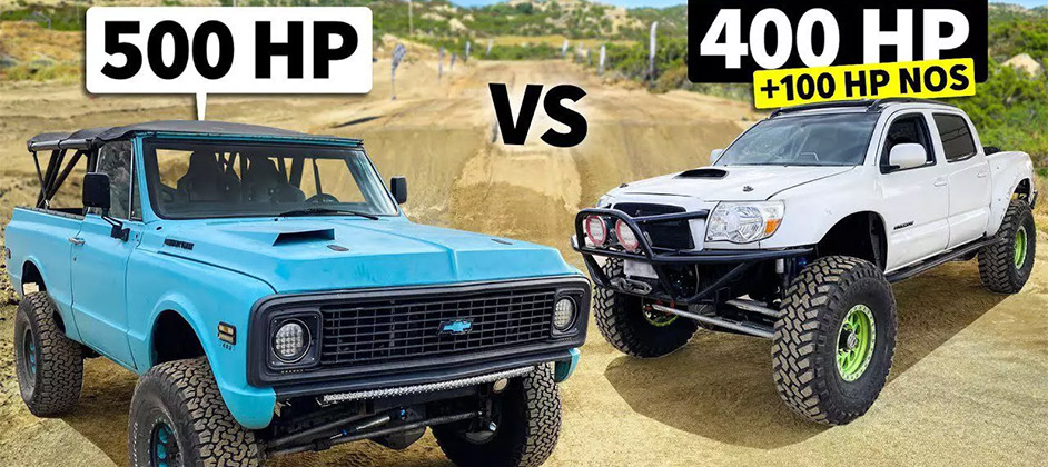 Экстремальные вездеходы Chevrolet и Toyota сразились на бездорожье Экстремальные вездеходы Chevrolet и Toyota сразились на бездорожье